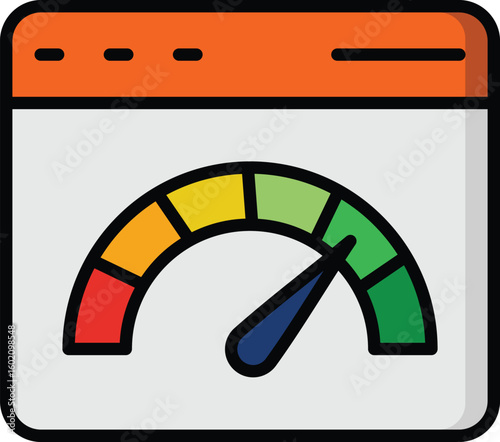 Web Performance  lineal color icon