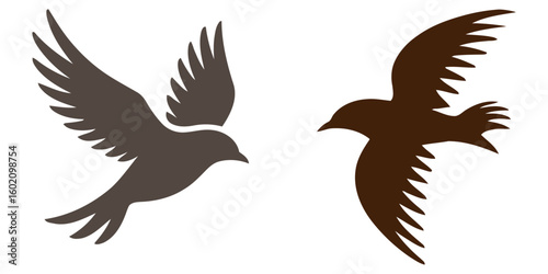 Small bird in continuous one line drawing. Single line art illustration of little bird. Editable vector. 