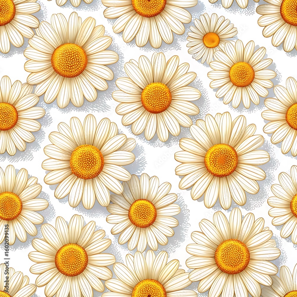 Fototapeta premium Close up of a bunch of yellow and white daisies