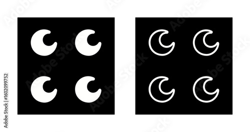 Moon Phases Vector Icon