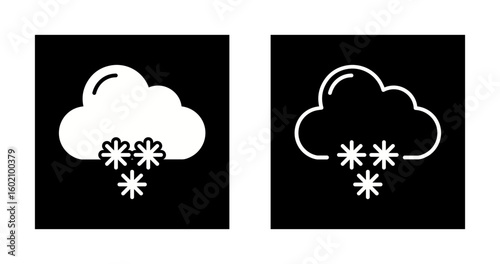 Snowfall Vector Icon