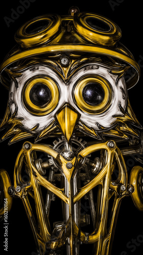 Mechanical Animal Art,
Steampunk Fantasy Design,
Robotic Wildlife Closeup,