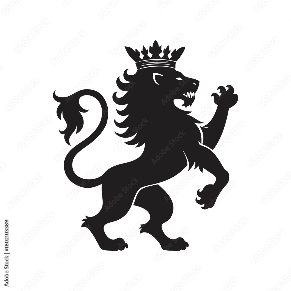 silhouette lion king heraldry logo design inspiration vector art silhouette lion king heraldry logo design inspiration vector art