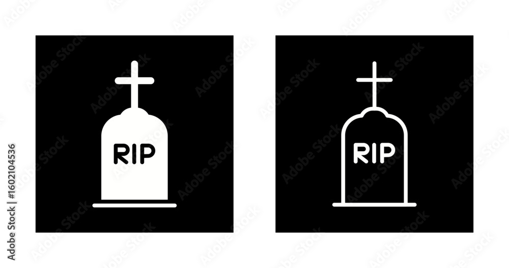Fototapeta premium Tombstone Vector Icon