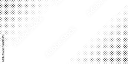 Set of halftone dots gradient pattern texture isolated on white background. Straight dotted spots using halftone circle dot raster texture. Vector blot half tone collection.