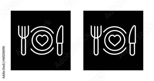 Romantic Dinner Vector Icon