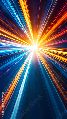 Speed Light Trails Abstract Background.