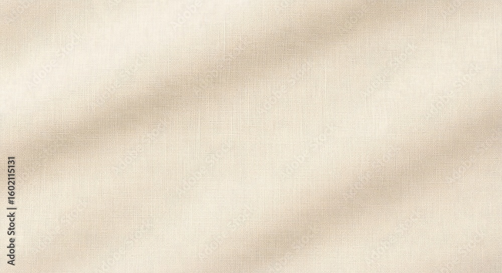 Fototapeta premium Cream Linen Fabric Texture with Subtle Vertical Weave Pattern