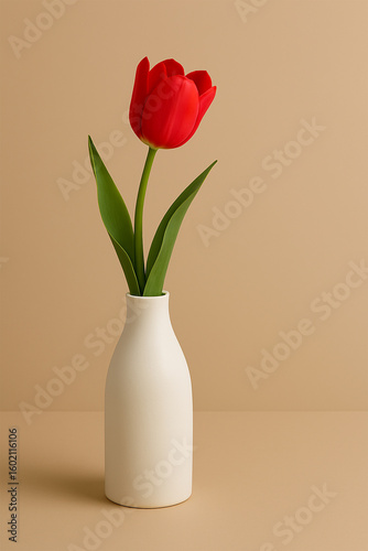Wallpaper Mural red tulip in vase Torontodigital.ca