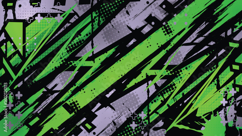 Neon Slash Grunge Vector Background