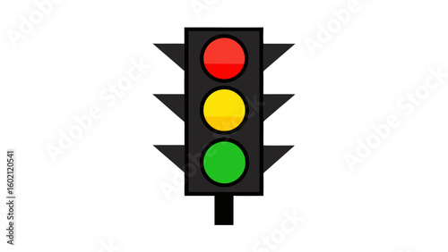 illustration of traffic light street signal