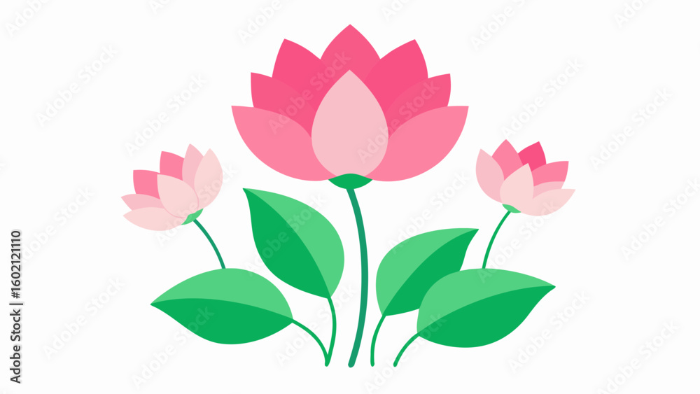 Fototapeta premium elegant arrangement pink lotus