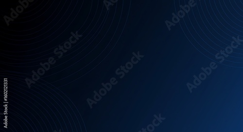 Abstract Dark Blue Background with Subtle Circular Lines Modern Minimalist Design for Technology and Business Presentations