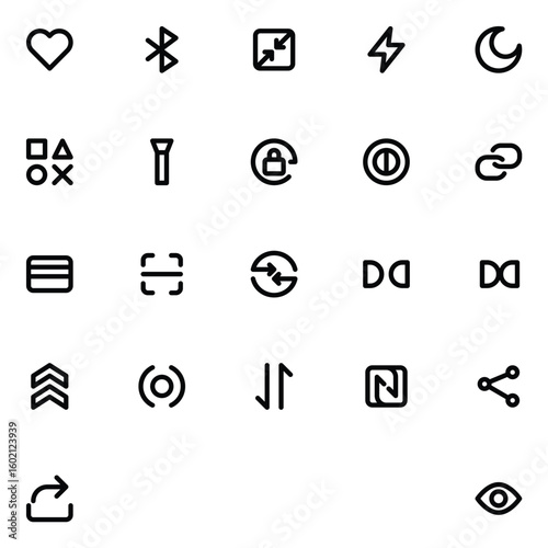 Simple and Clear Expanded Line_Random UI Icon