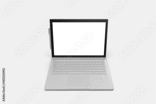 Laptop Tablet with Pen Mockup