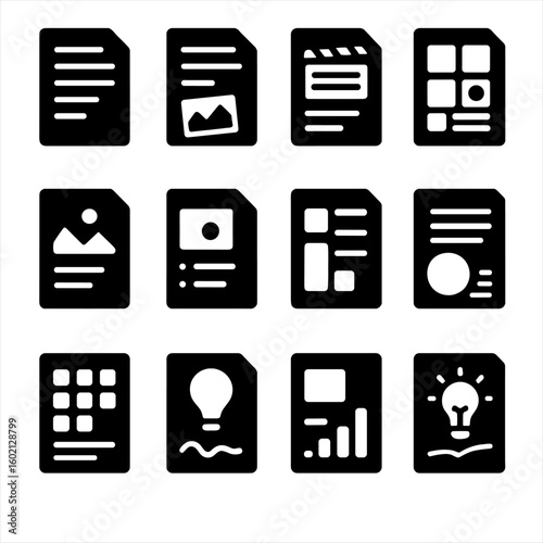 Document style design vector brief deck icons story guide sketch creative icon