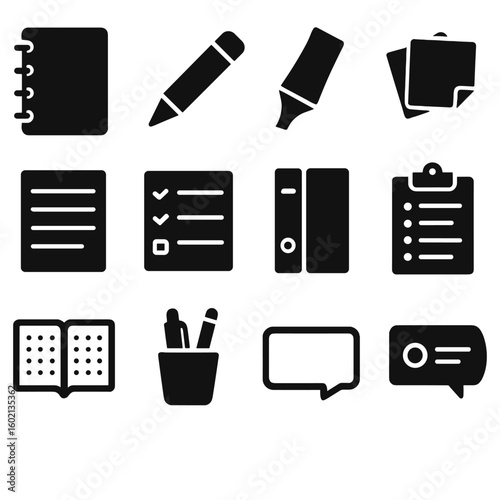 Note notes holder vector modern clipboard bullet annotation icon paper journal taking