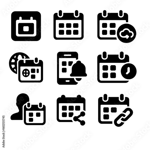 Share digital vector sync cloud widget update icon icons mobile online calendar