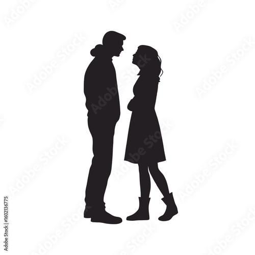 Wallpaper Mural silhouette of a couple in love without vector art Torontodigital.ca