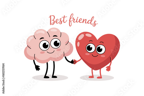 The Best Friends: A whimsical illustration capturing the unique bond between two inseparable, cartoon companions, perfectly expressing friendship.