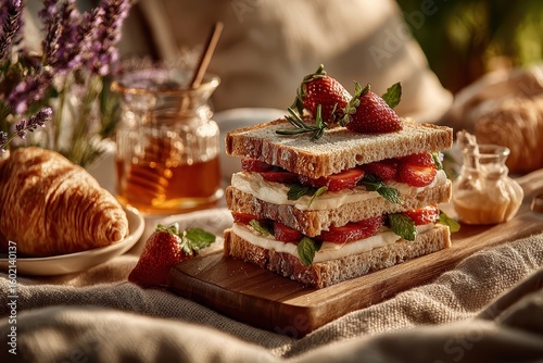 Strawberry Sandwich Picnic Delight
