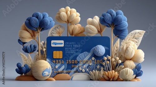 Floral Credit Card Sculpture