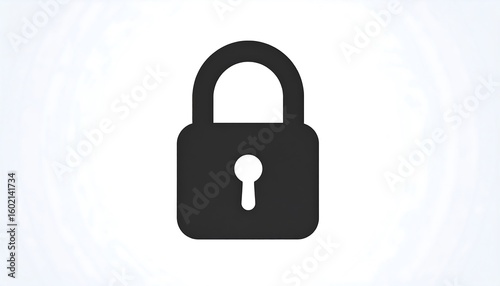 Simple lock icon on light background