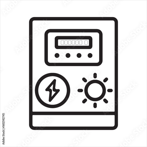 Drawing of a meter with digital display