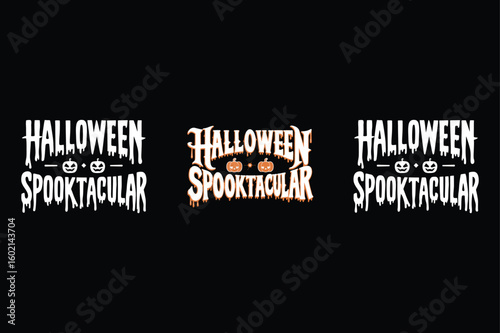 Halloween Spooktacular Text Designs graphic