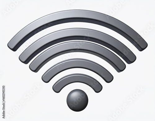 Minimalist Wifi Signal Icon in Flat Design