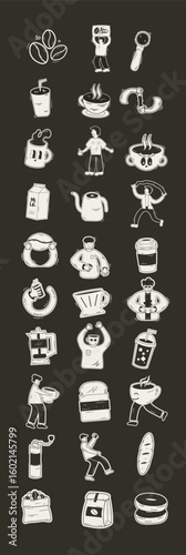 Coffee Brew Hand Drawing 
