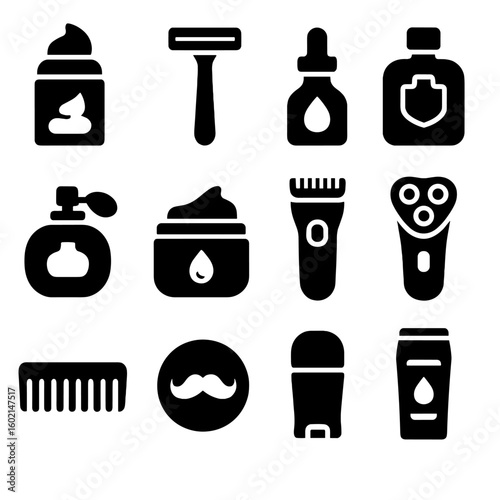 Mustache trimmer shower men gel comb razor cream wax s icon grooming