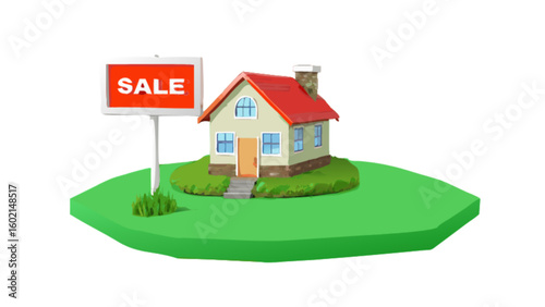 Find your dream home: house for sale real estate property investment opportunity residential building sign