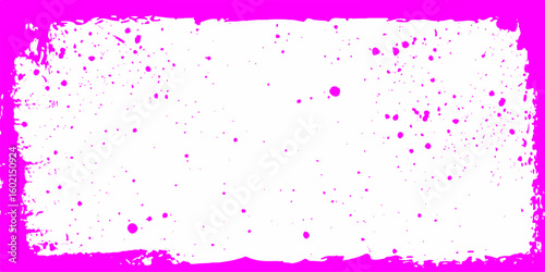 Rectangle background with a purpel frame. Painted by hand with a rough brush. Grunge frame