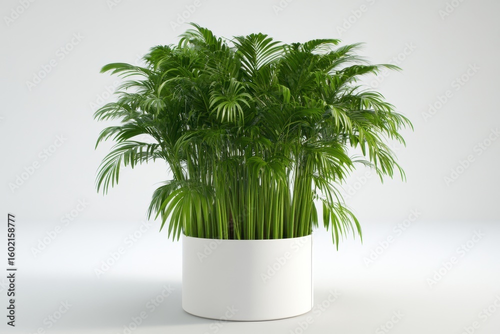 Obraz premium Lush houseplant in a white planter.