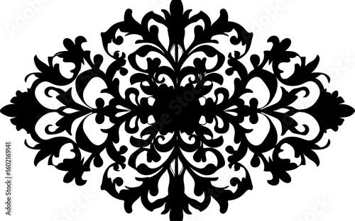 vintage floral damask decorative ornament