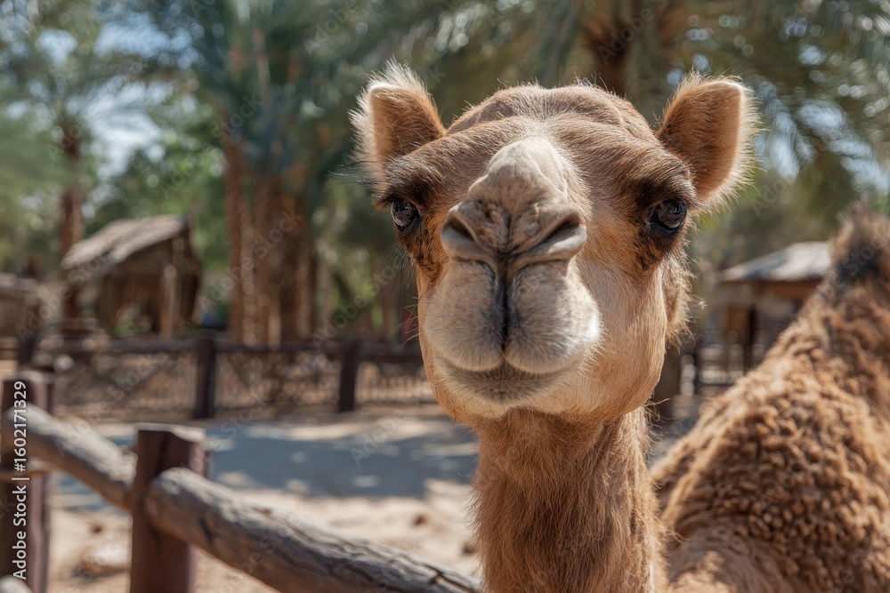 Obraz premium adorable camel at Abu Dhabi zoo