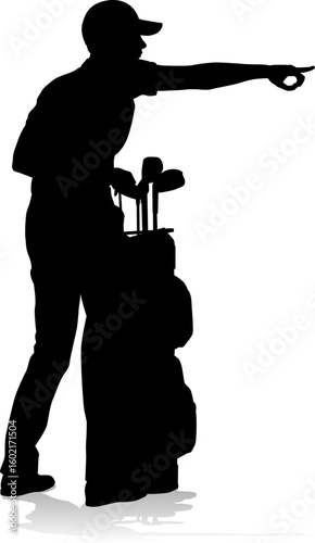 A golfer sports person playing golf