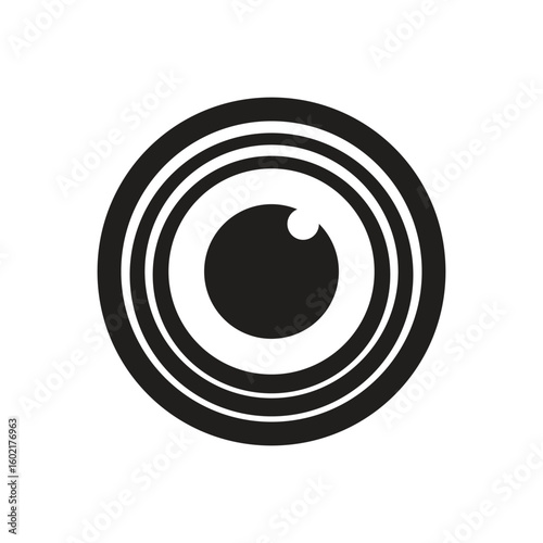 Minimal Eye Lens Icon Design
