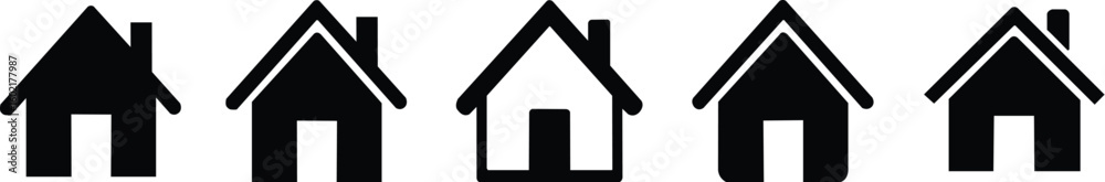 house icon set home collection real estate flat style house symbol for apps and websites on whitr background .stock vector house icon set home collection real estate flat style house symbol for apps and websites on whitr background .stock vector