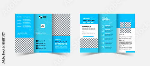 Business trifold brochure design for travel agency