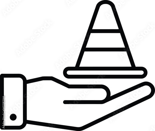 Gold bars in hand icon business finance symbol trading icon flat vector illustration
