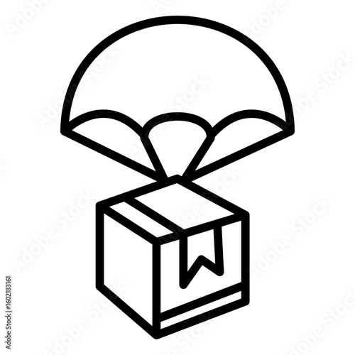 Parachute delivery icon