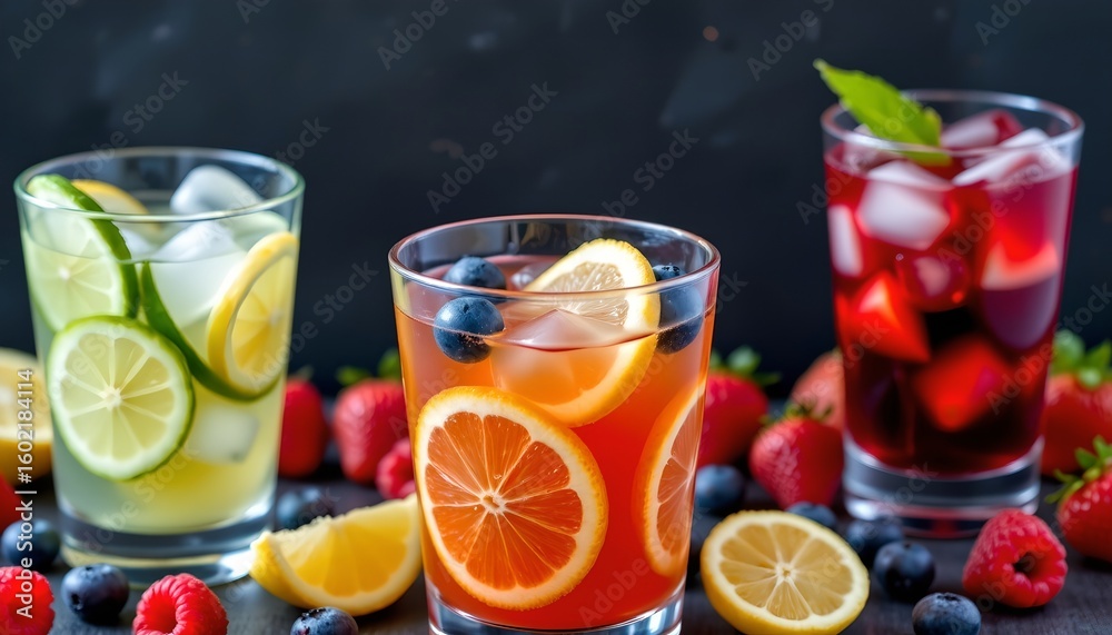 Fototapeta premium Vibrant Summer Beverage Still Life
