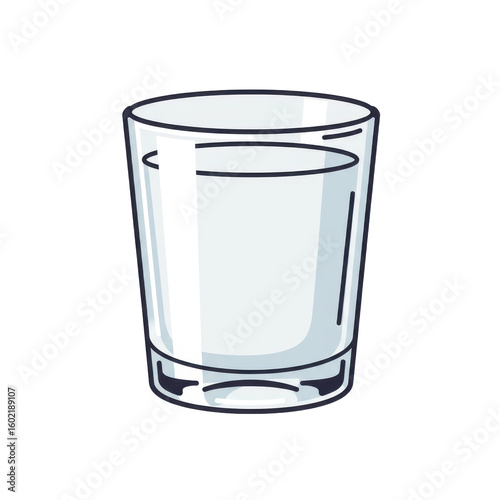 Clear glass of water on a simple background, emphasizing hydration and simplicity