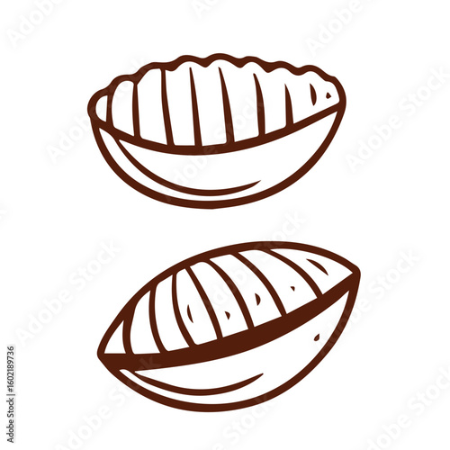 Big collection italian pasta. Different types of uncooked pasta for backgrounds, menu, stickers, cafe, restaurant, bar, shop. Seamless pattern of Italian cuisine staples. Vector hand drawn style illus