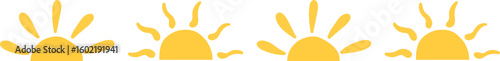 Sun pattern border and divider