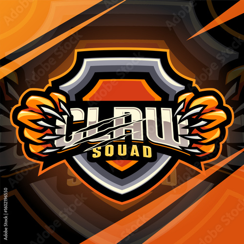 Claw squad esport mascot logo design