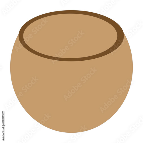 Classic terracotta earthen pot design, symbol of rural utility and tradition.