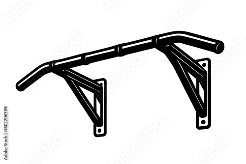 Essential Home Gym Gear: Wall-Mounted Pull-Up Bar for Strength Training and Fitness